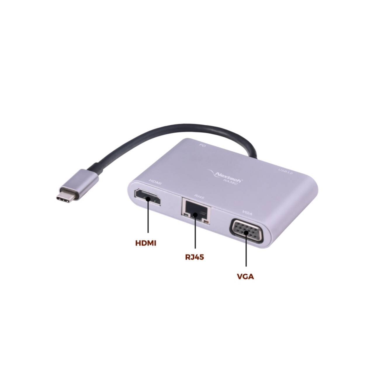 USB-C Multiport Dock with Dual Display HDMI & VGA